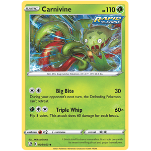 Carnivine 009/163 - Battle Styles - Pokemon - TCGroupAU