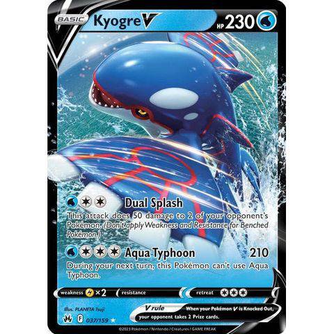 Kyogre V (037/159)  - Crown Zenith - Pokemon - TCGroupAU