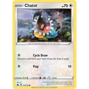 Chatot (112/159) - Crown Zenith - Pokemon - TCGroupAU