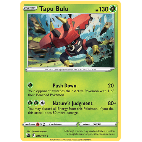 Tapu Bulu 016/163 - Battle Styles - Pokemon Theme Deck Exclusive - TCGroupAU