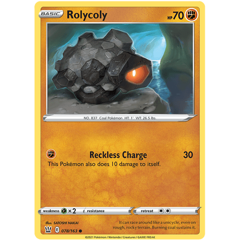 Rolycoly 078/163 - Battle Styles - Pokemon - TCGroupAU