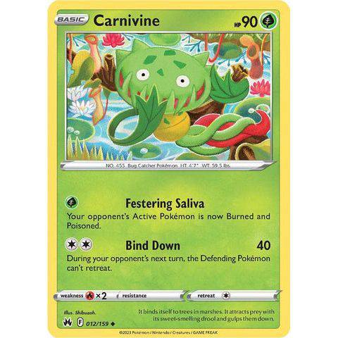 Carnivine (012/159)  - Crown Zenith - Pokemon - TCGroupAU