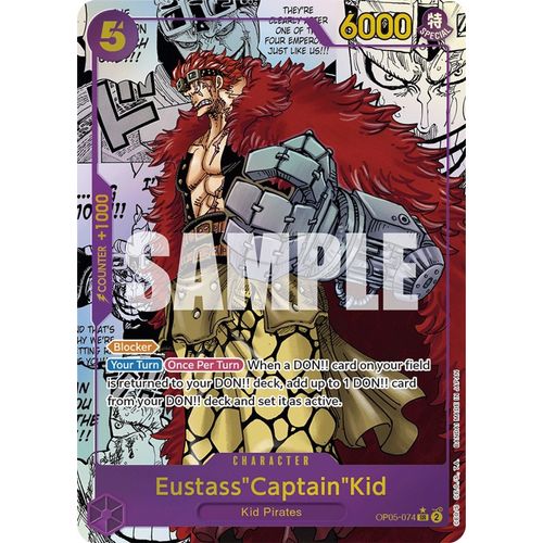 Eustass"Captain"Kid (Alternate Art) (Manga) OP05-074 SR (Foil) - One Piece Card Game Awakening of the New Era - TCGroupAU