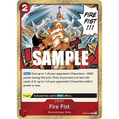 Fire Fist OP05-019 R (Foil) - One Piece Card Game Awakening of the New Era - TCGroupAU