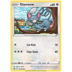 Glameow 115/163 - Battle Styles - Pokemon - TCGroupAU