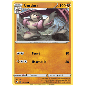 Gurdurr 074/163 - Battle Styles - Pokemon - TCGroupAU