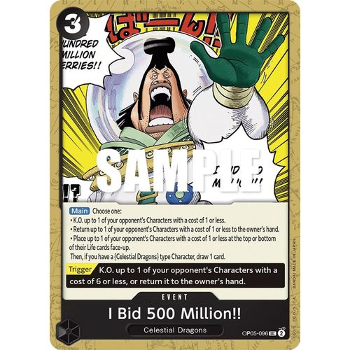 I Bid 500 Million!! OP05-096 UC - One Piece Card Game Awakening of the New Era - TCGroupAU