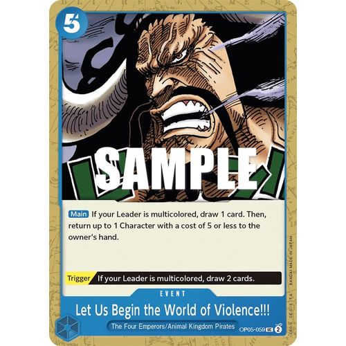 Let Us Begin the World of Violence!! OP05-059 UC - One Piece Card Game Awakening of the New Era - TCGroupAU