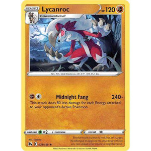 Lycanroc (074/159) - Crown Zenith - Pokemon - TCGroupAU