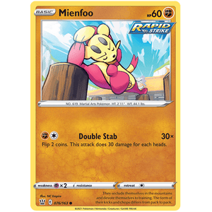 Mienfoo 076/163 - Battle Styles - Pokemon - TCGroupAU
