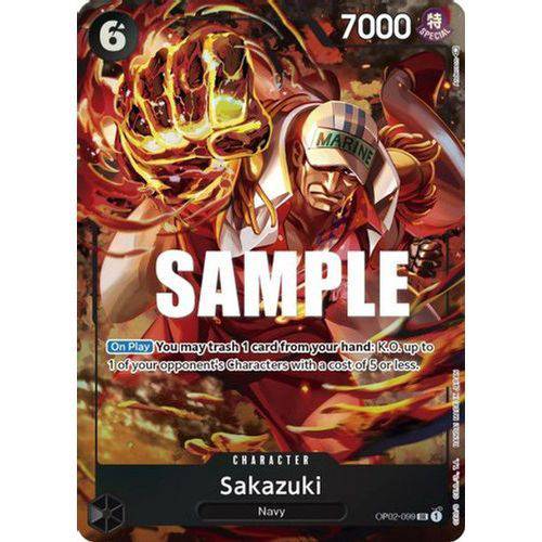 OP02-099SR Sakazuki (Alternate Art) (Foil) - TCGroupAU