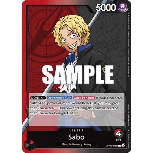Sabo OP05-001 L - One Piece Card Game Awakening of the New Era - TCGroupAU