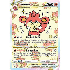 Simisear VSTAR (GG37/GG70) - Crown Zenith - Pokemon - TCGroupAU