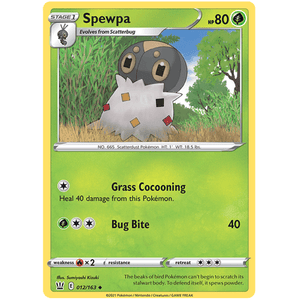 Spewpa 012/163 - Battle Styles - Pokemon - TCGroupAU