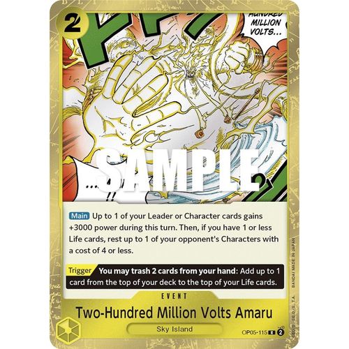 Two-Hundred Million Volts Amaru OP05-115 R (Foil) - One Piece Card Game Awakening of the New Era - TCGroupAU