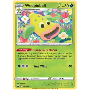 Weepinbell 002/163 - Battle Styles - Pokemon - TCGroupAU