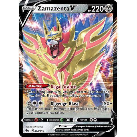 Zamazenta V (098/159) - Crown Zenith - Pokemon - TCGroupAU