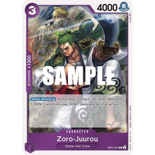 Zoro OP05-067 R (Foil) - Juurou - One Piece Card Game Awakening of the New Era - TCGroupAU